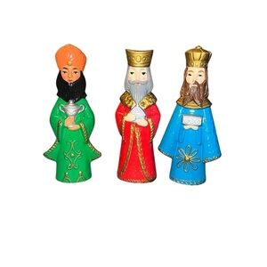 Vintage Around The World Set of Three Wisemen figures Made in Japan 6.5”